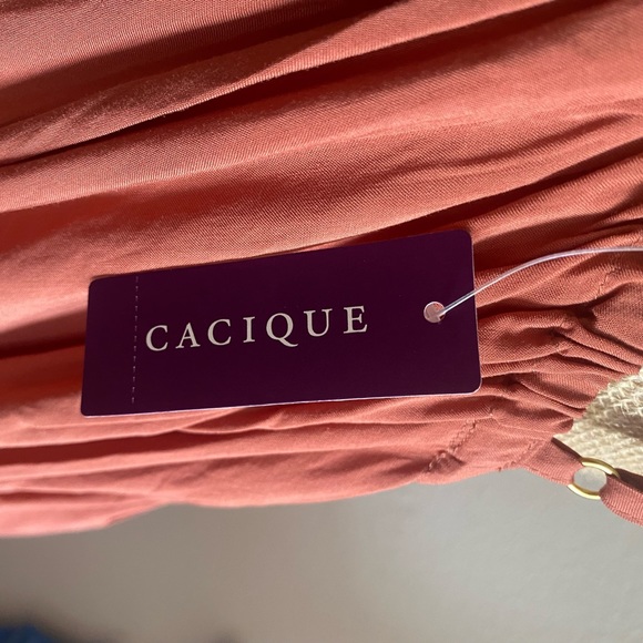 Swim by Cacique Coral Beach Cover Up with stylish fringe size 22/24- - Picture 10 of 10